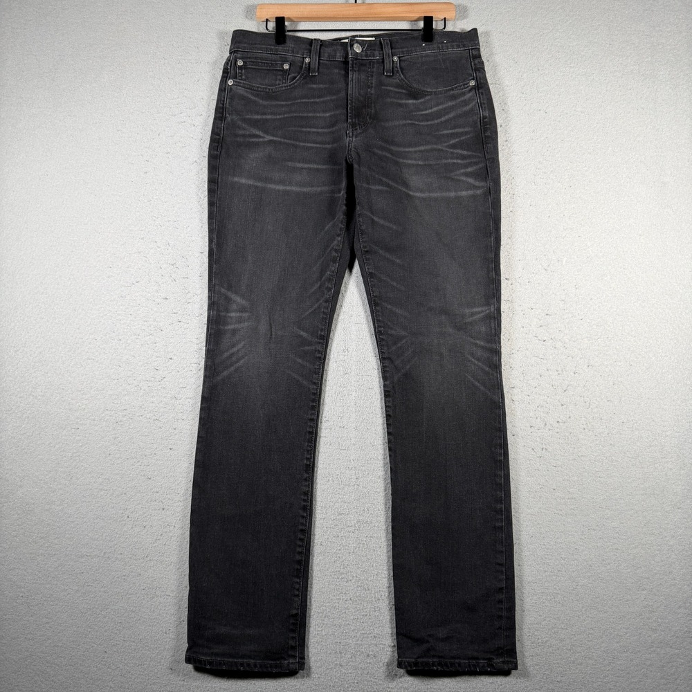 Madewell Mens Slim Jeans Black Washed Denim J9523 W33 L32 Mens 34x31 Classic